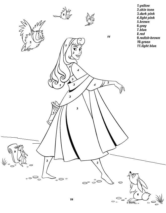 Sleeping Beauty Color by Number