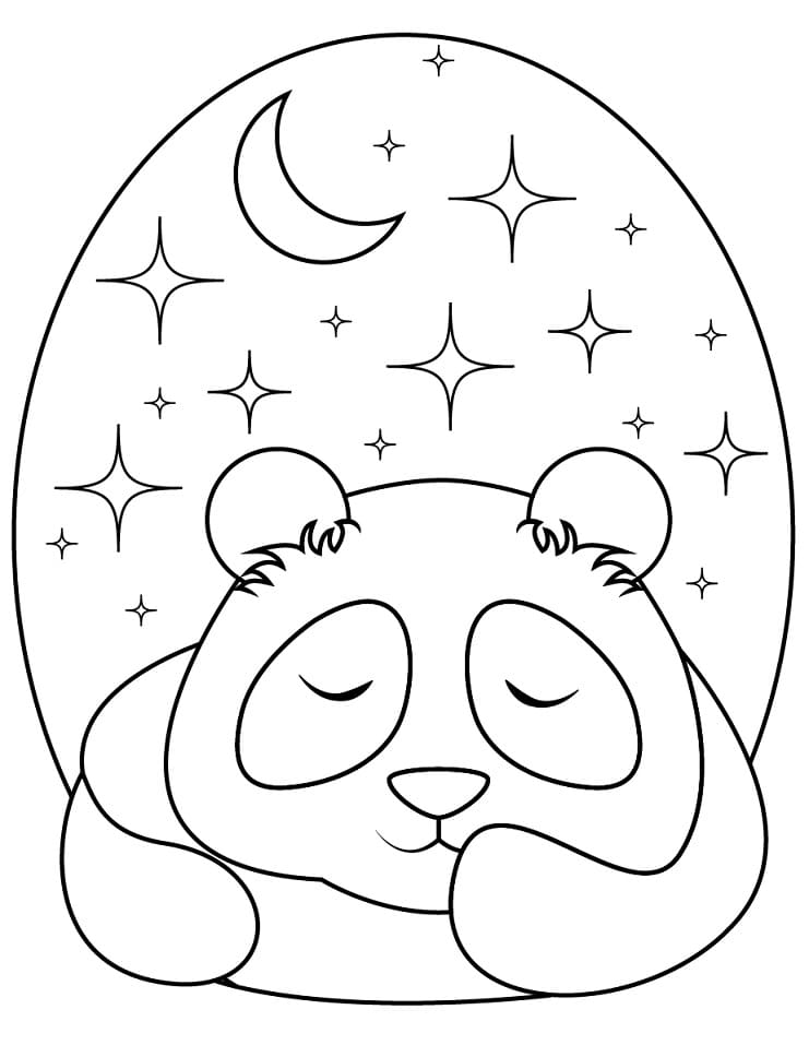 Sleeping Panda Coloring Game Sleeping Panda