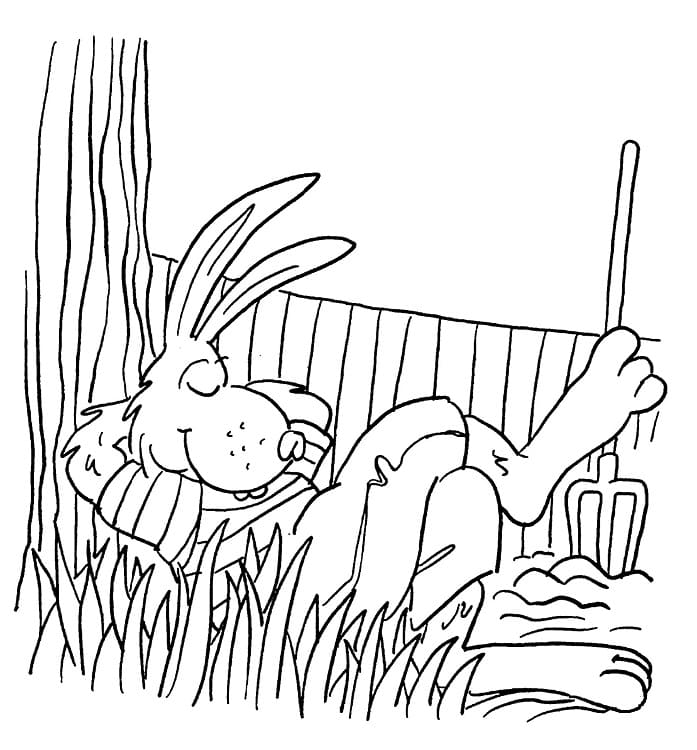 Sleeping Rabbit Coloring Game Sleeping Rabbit
