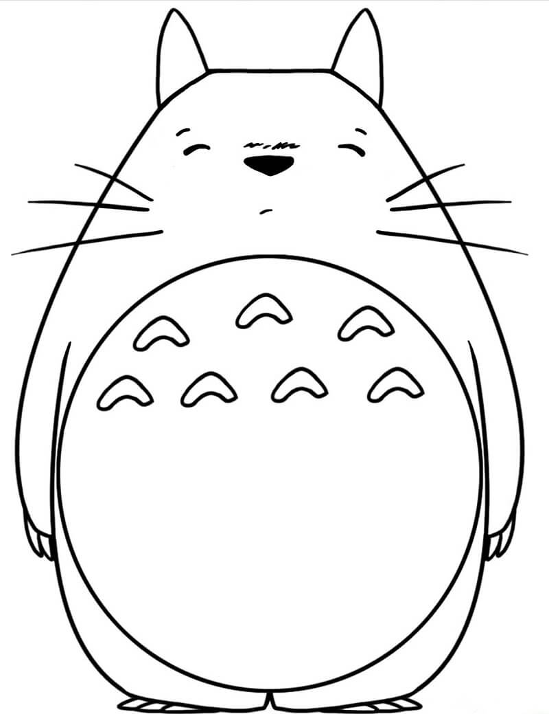 Sleeping Totoro Coloring Game Sleeping Totoro