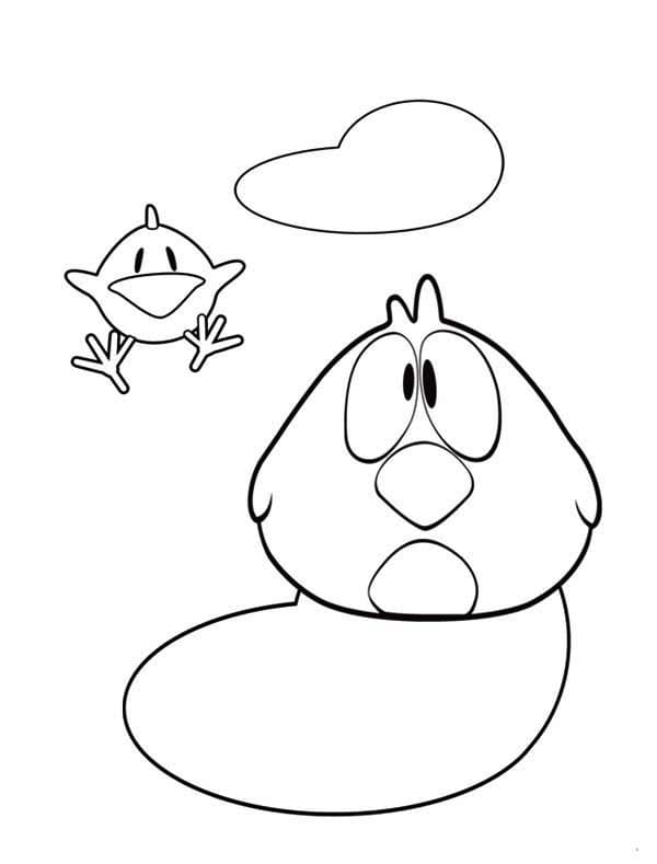 Sleepy Bird and Baby Bird Coloring Game Sleepy Bird and Baby Bird