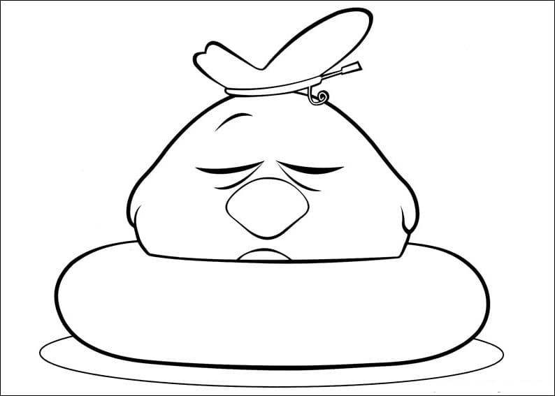 Sleepy Bird from Pocoyo Coloring Game Sleepy Bird from Pocoyo