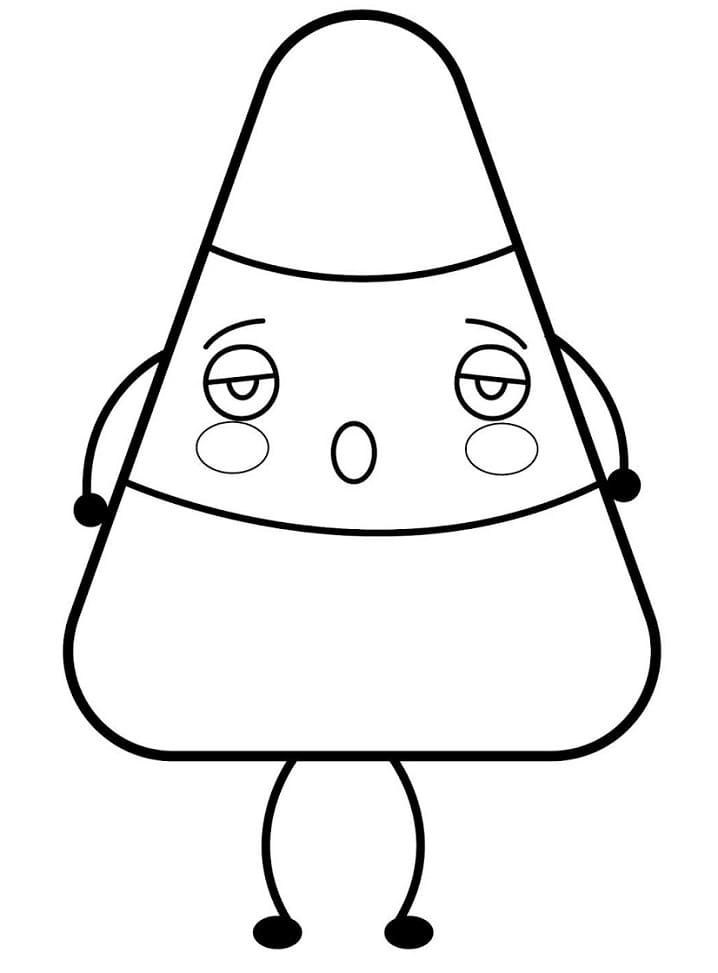 Sad Candy Corn Coloring - Play Free Coloring Game Online