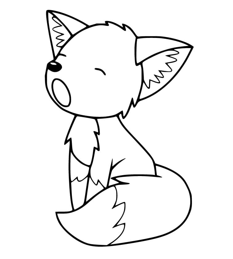 Sleepy Cute Fox Coloring Game Sleepy Cute Fox