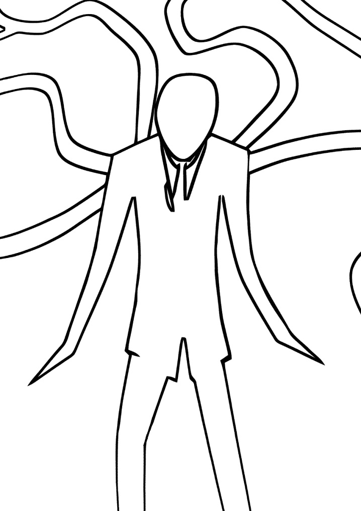 Slender Man 1 Coloring - Play Free Coloring Game Online