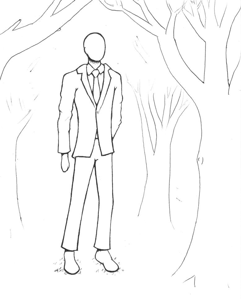 Slender Man in the Wood
