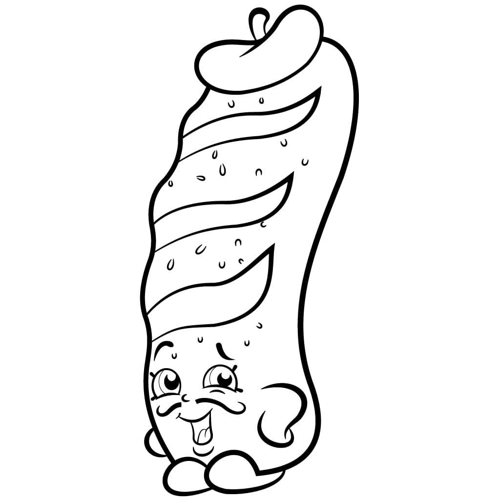 Slick Breadstick Shopkins Coloring Game Slick Breadstick Shopkins