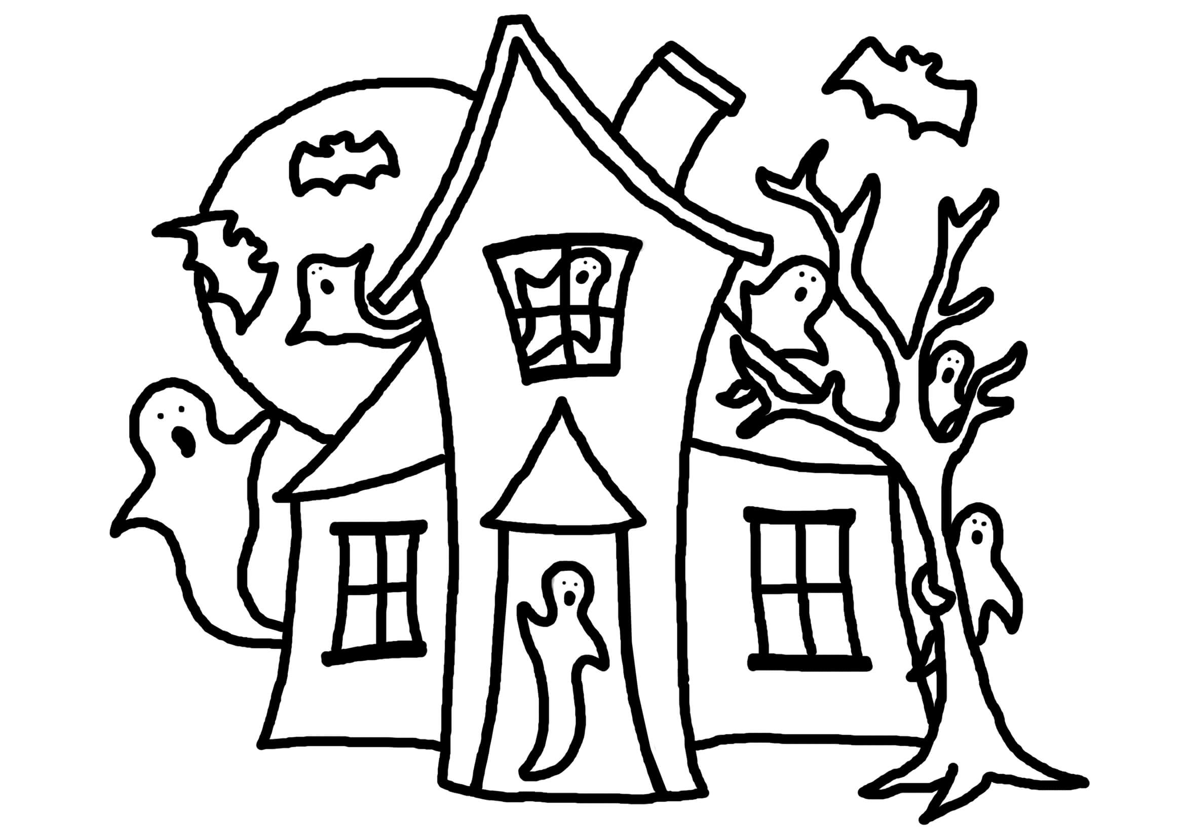 Small Haunted House Coloring Game Small Haunted House