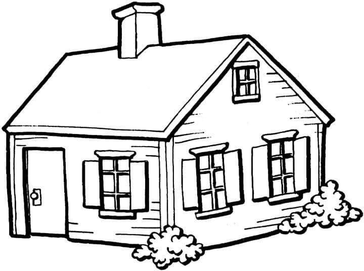 Small House in Village Coloring Game Small House in Village
