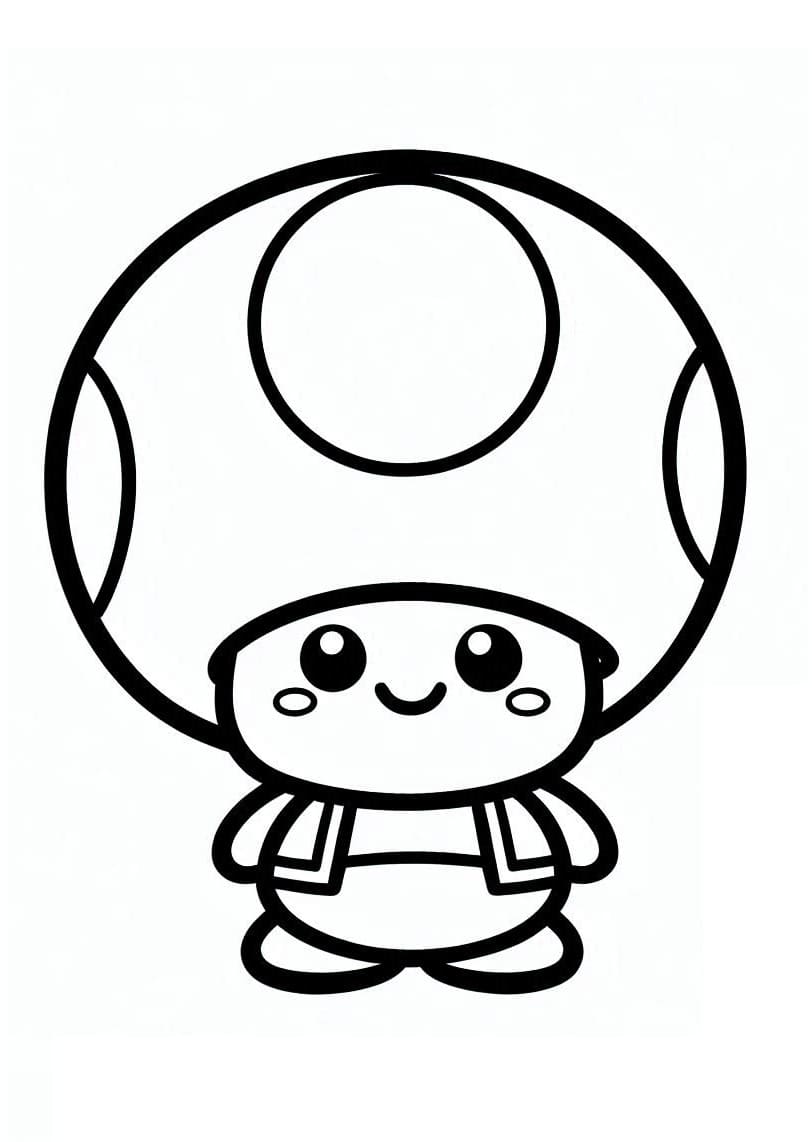 Small Toad Mario Coloring Game Small Toad Mario