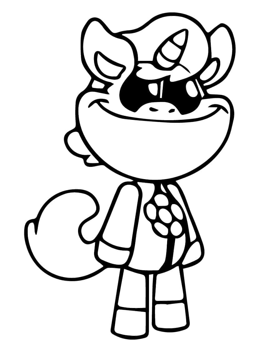 Smiling CraftyCorn Coloring Game Smiling CraftyCorn