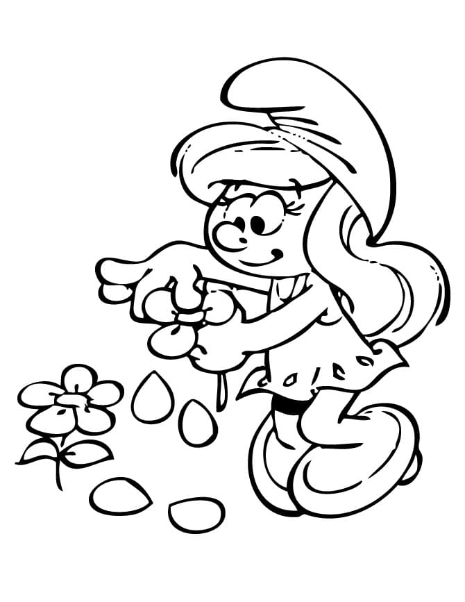 Smurfette with Flowers