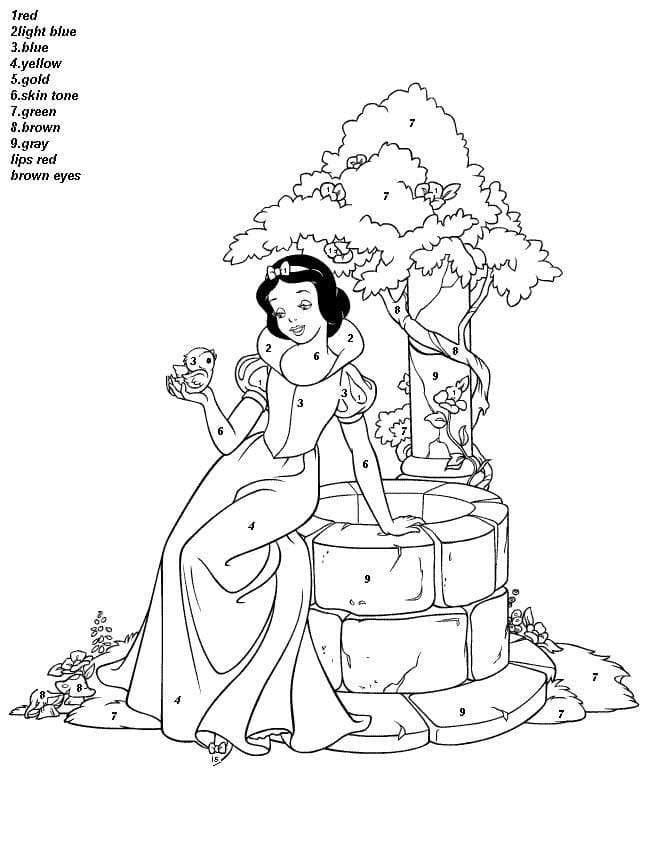 Snow White Color by Number