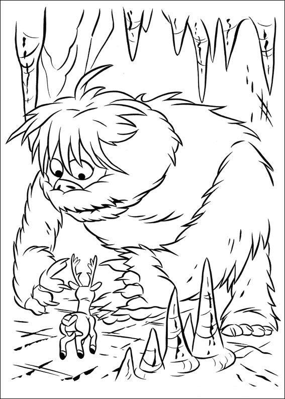 Snowmonster and Rudolph Coloring Game Snowmonster and Rudolph
