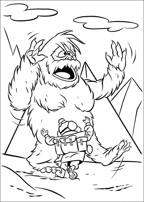 Snowmonster and Yukon Cornelius Coloring Game Snowmonster and Yukon Cornelius