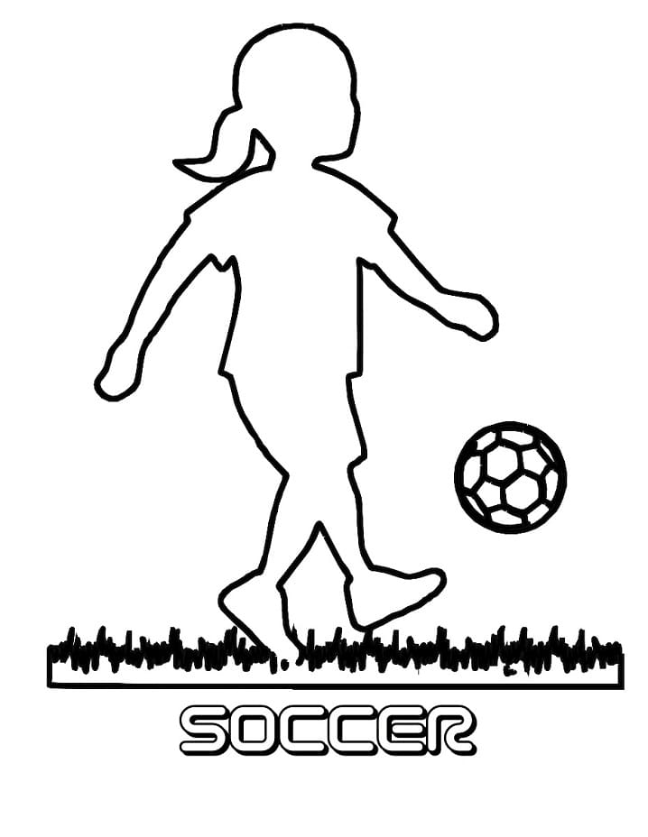 Soccer Player Outline Coloring Game Soccer Player Outline