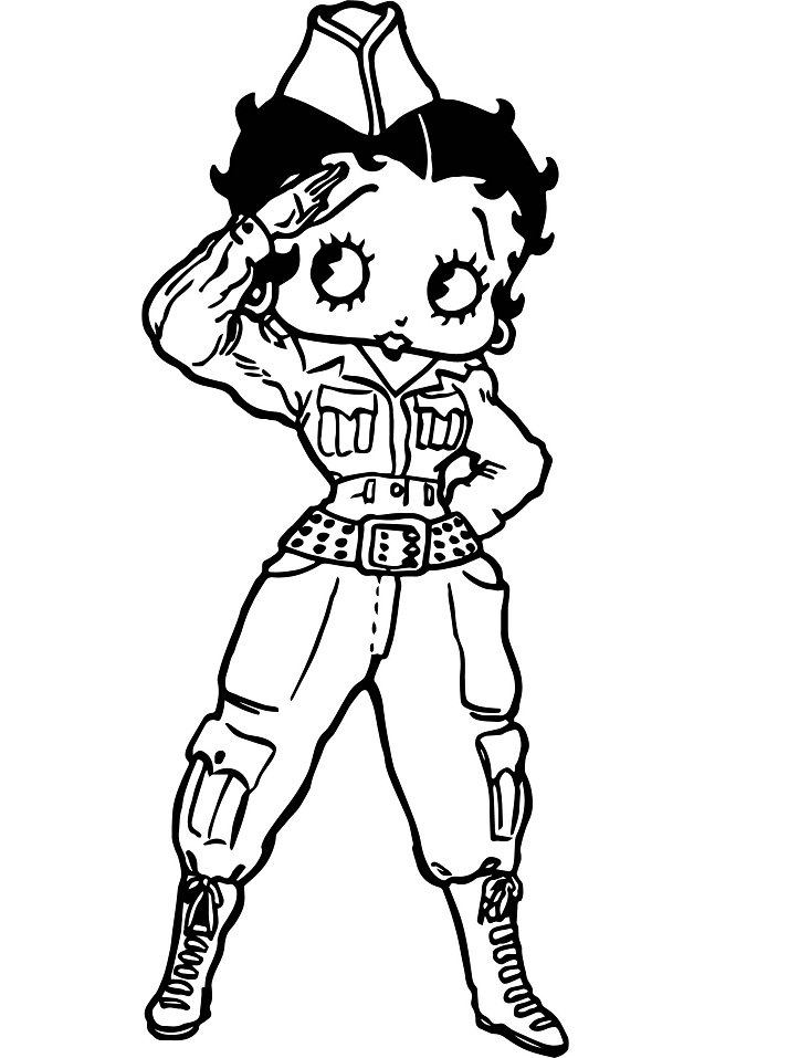 Lady Betty Boop Coloring - Play Free Coloring Game Online