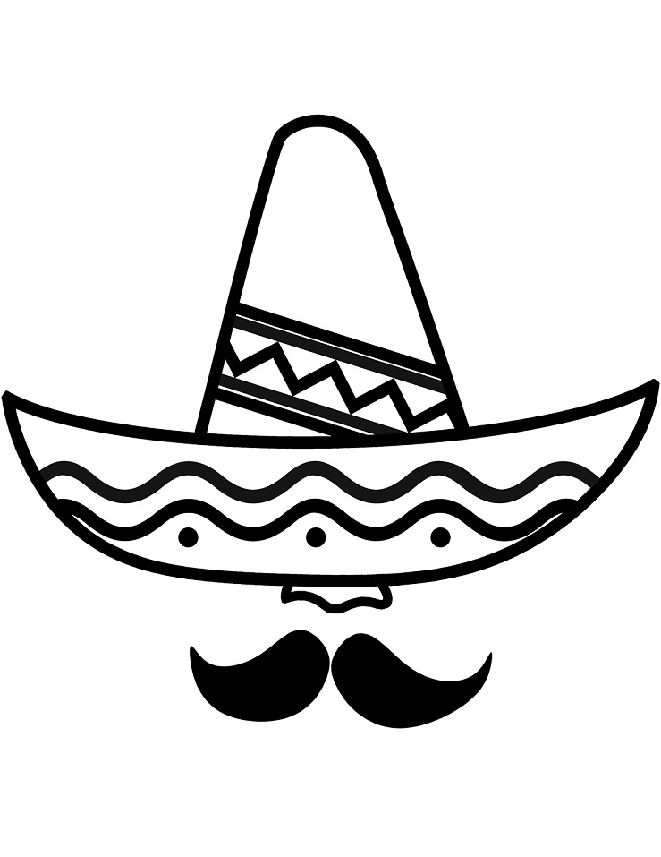 Mexican Sombrero 3 Coloring - Play Free Coloring Game Online