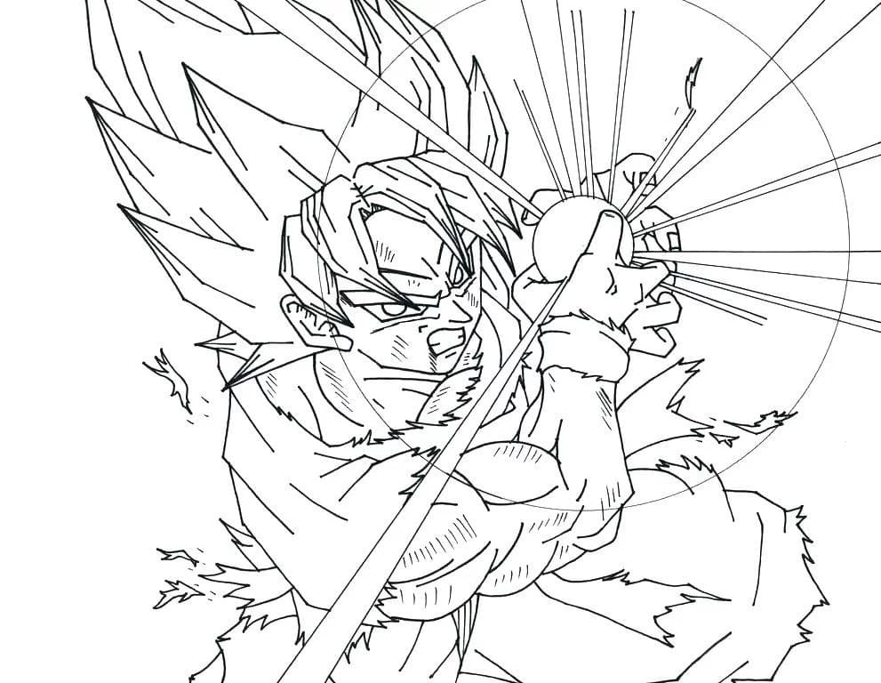 Son Goku Using Skill