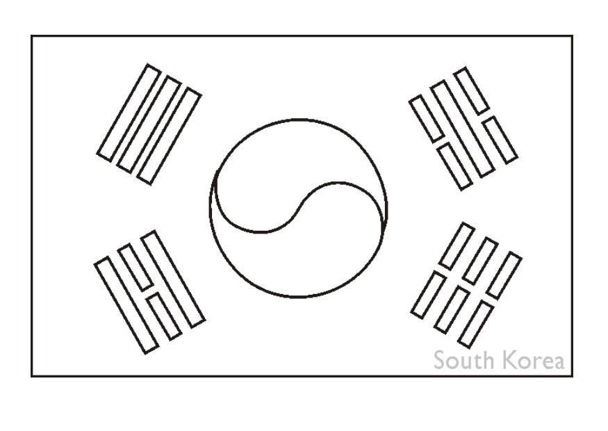 South Korea Flag 1 Coloring Game South Korea Flag 1