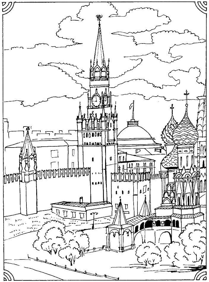 Spasskaya Tower 1 Coloring Game Spasskaya Tower 1