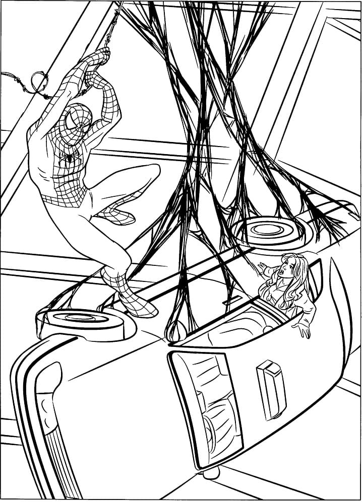 Spiderman Saves MJ Coloring Game Spiderman Saves MJ