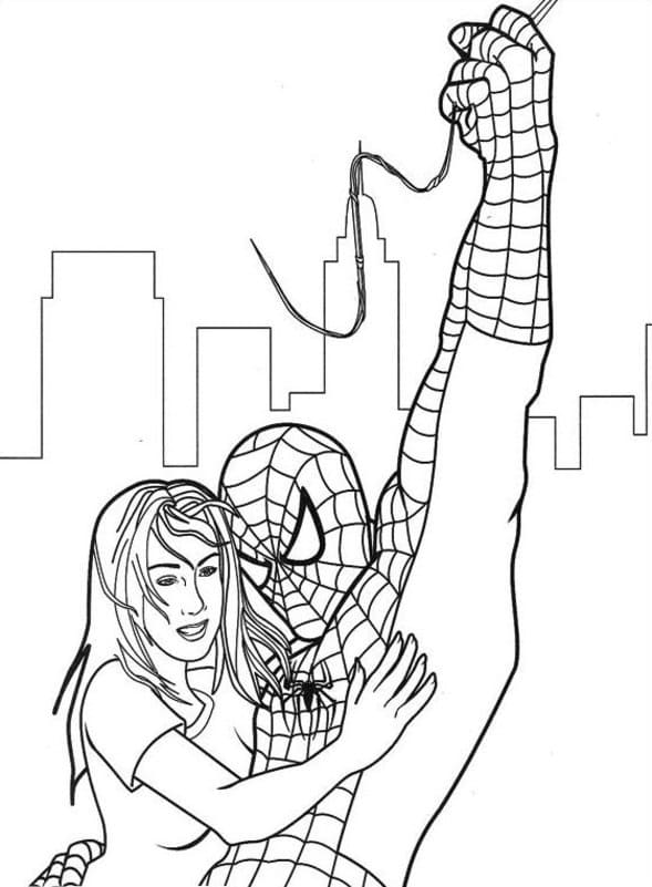 Spiderman Saves The Girl Coloring Game Spiderman Saves The Girl