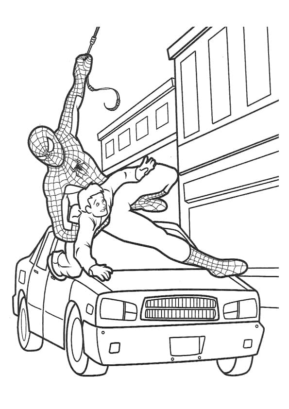 Spiderman Saves a Boy Coloring Game Spiderman Saves a Boy