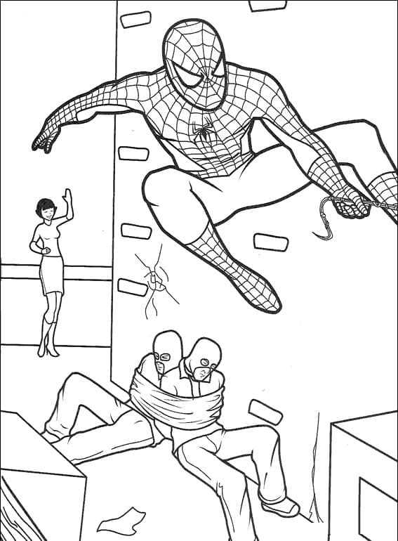 Spiderman Saves the Day Coloring Game Spiderman Saves the Day