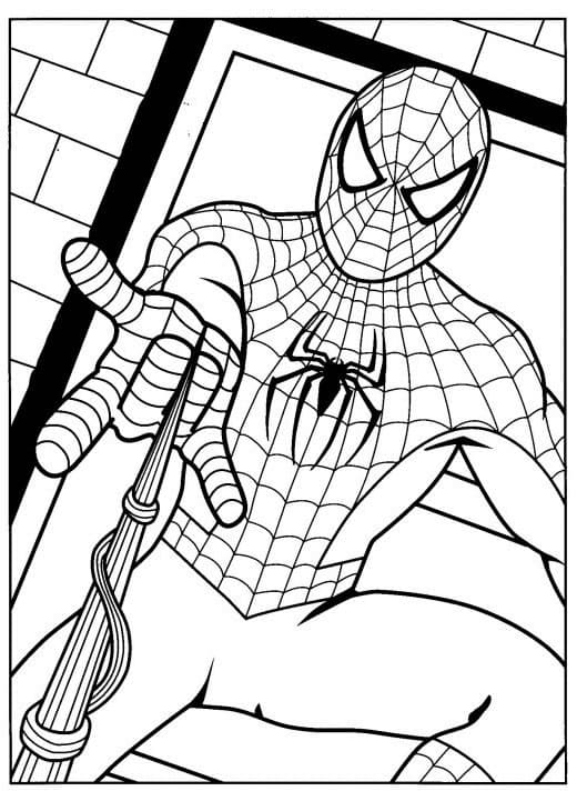 Spiderman Shooting Web Coloring Game Spiderman Shooting Web