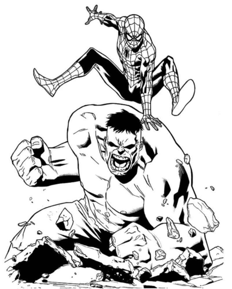 Spiderman and Hulk Coloring Game Spiderman and Hulk