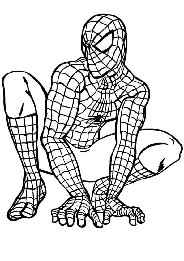 Spiderman on Ground Coloring Game Spiderman on Ground