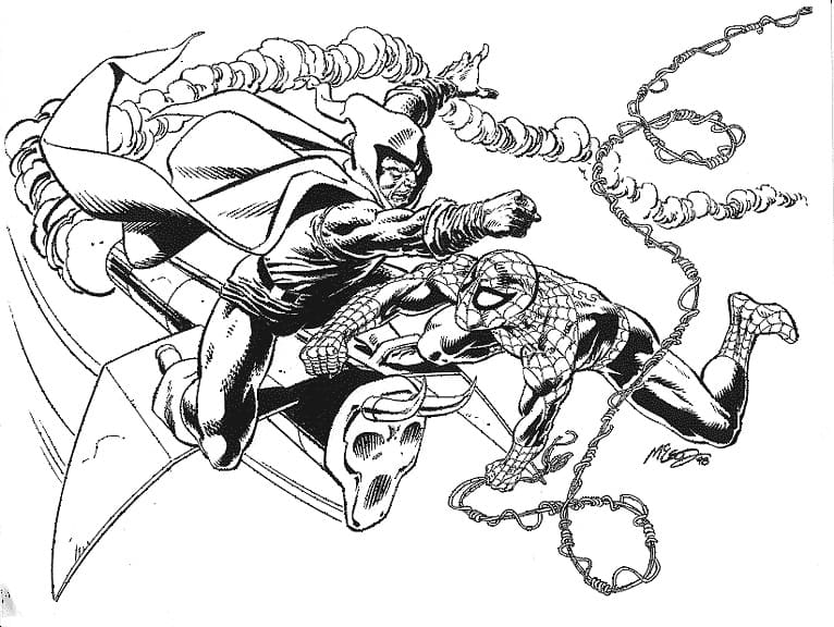 Spiderman vs Green Goblin Coloring Game Spiderman vs Green Goblin