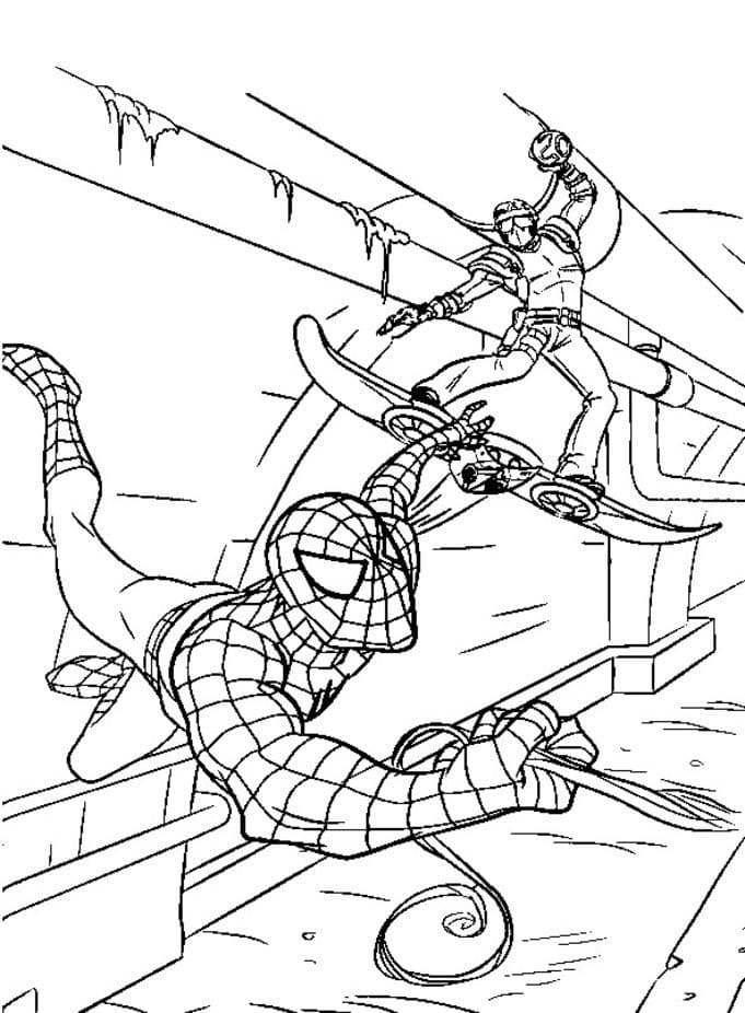 Spiderman vs Harry Osborn Coloring Game Spiderman vs Harry Osborn