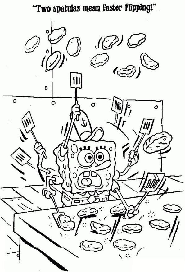 SpongeBob Making Burgers Coloring Game SpongeBob Making Burgers