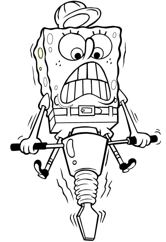 SpongeBob Working Coloring Game SpongeBob Working