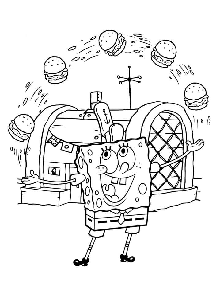 SpongeBob and Burgers Coloring Game SpongeBob and Burgers