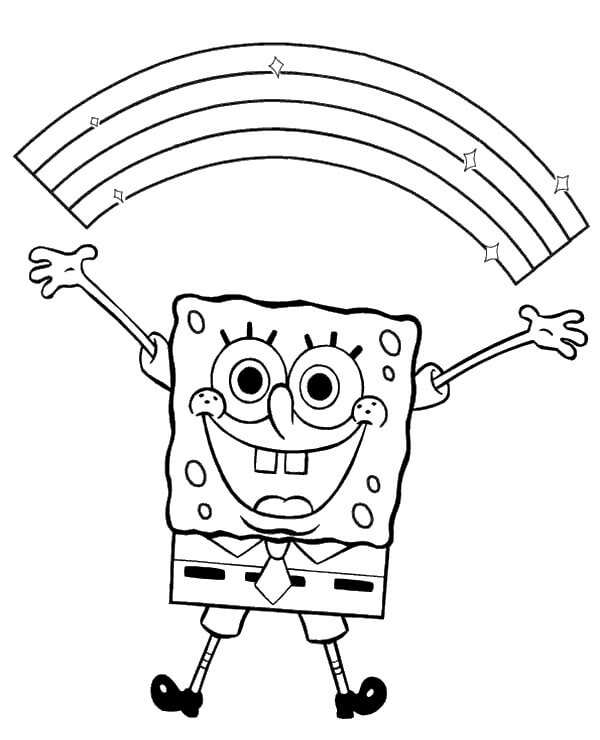 SpongeBob and Rainbow Coloring Game SpongeBob and Rainbow