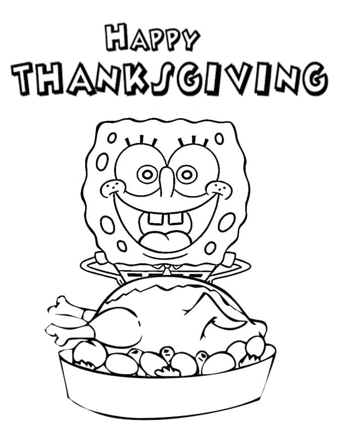 SpongeBob and Turkey Coloring Game SpongeBob and Turkey
