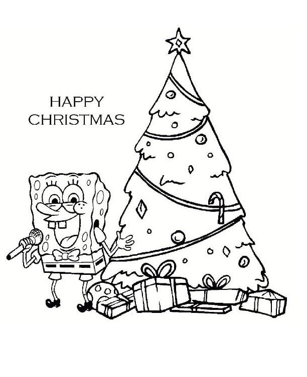 SpongeBob on Christmas Coloring Game SpongeBob on Christmas