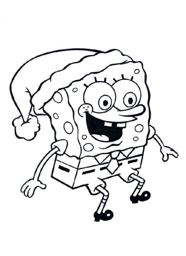 SpongeBob on Santa Hat Coloring Game SpongeBob on Santa Hat
