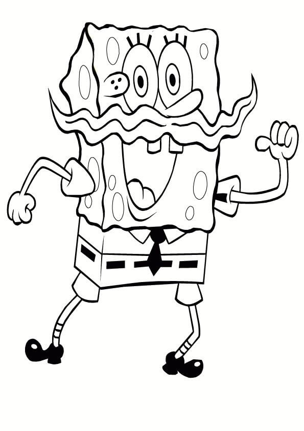 SpongeBob with Mustache Coloring Game SpongeBob with Mustache