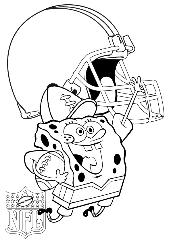 Spongebob Cleveland Browns 1 Coloring Game Spongebob Cleveland Browns 1