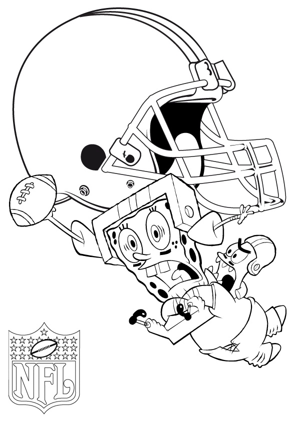 Spongebob Cleveland Browns Coloring Game Spongebob Cleveland Browns