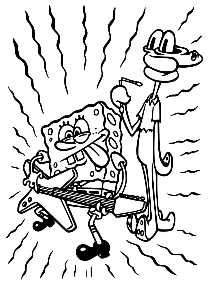 Spongebob and Squidward Coloring Game Spongebob and Squidward