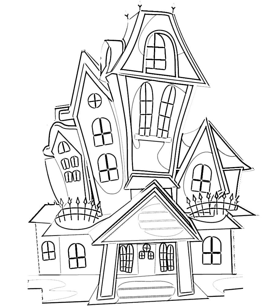 Spooky Haunted House Coloring Game Spooky Haunted House