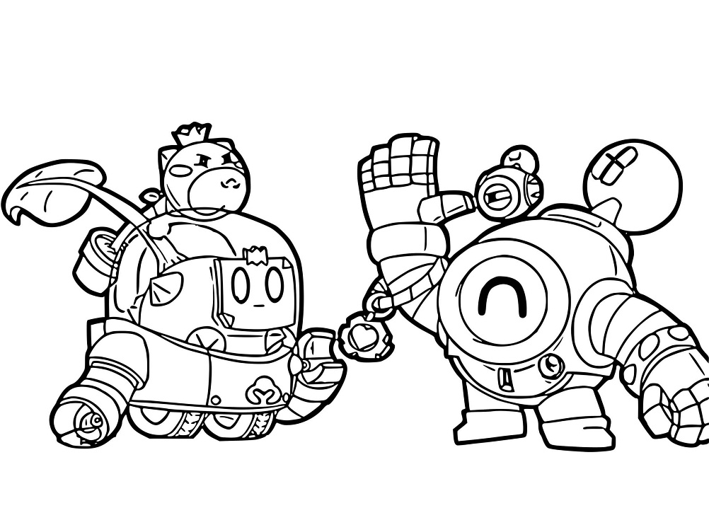 Sprout and Nani Brawl Stars Coloring Game Sprout and Nani Brawl Stars
