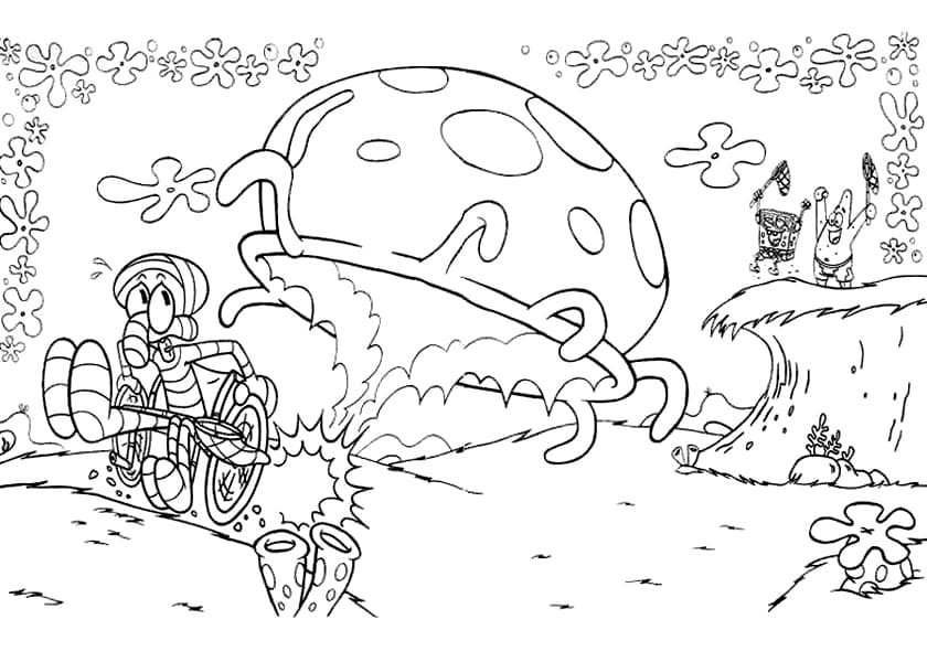 Squidward Escaping Coloring Game Squidward Escaping