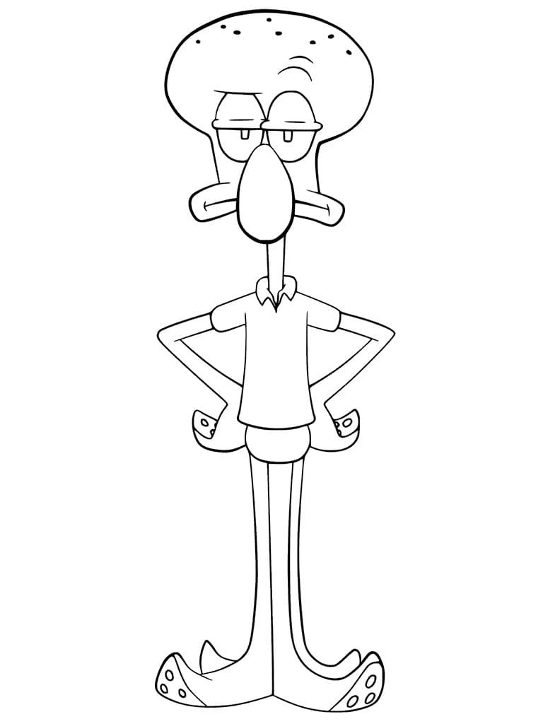 Squidward Funny Coloring Game Squidward Funny