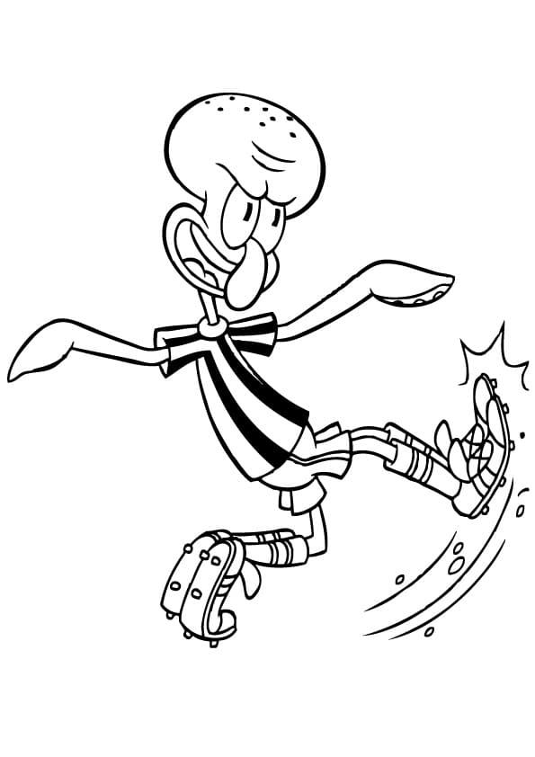 Squidward Kicking